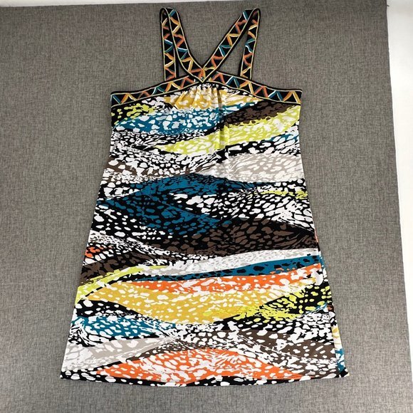 BCBGMAXAZRIA Dress Medium Zotia Printed Summer Casual Party Mini Dress MSRP $138 - Picture 2 of 15